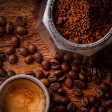 Kaffebönor till kaffebryggare