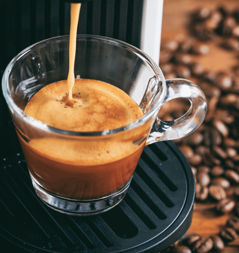 Espresso från espressomaskin