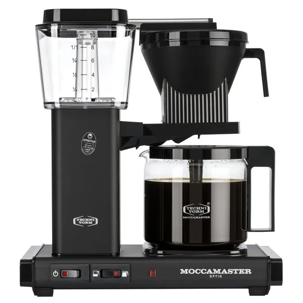 Moccamaster svart optio med automatiskt droppstopp